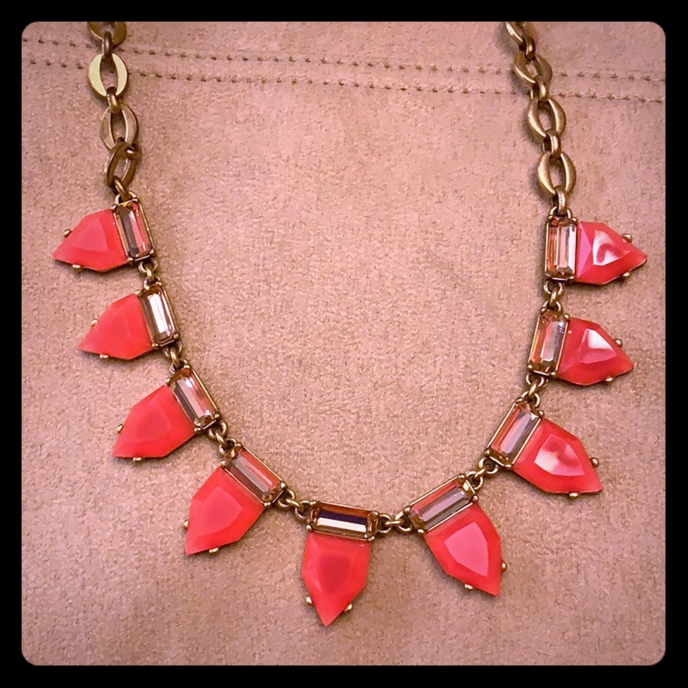 Stella & Dot Hot Pink Necklace